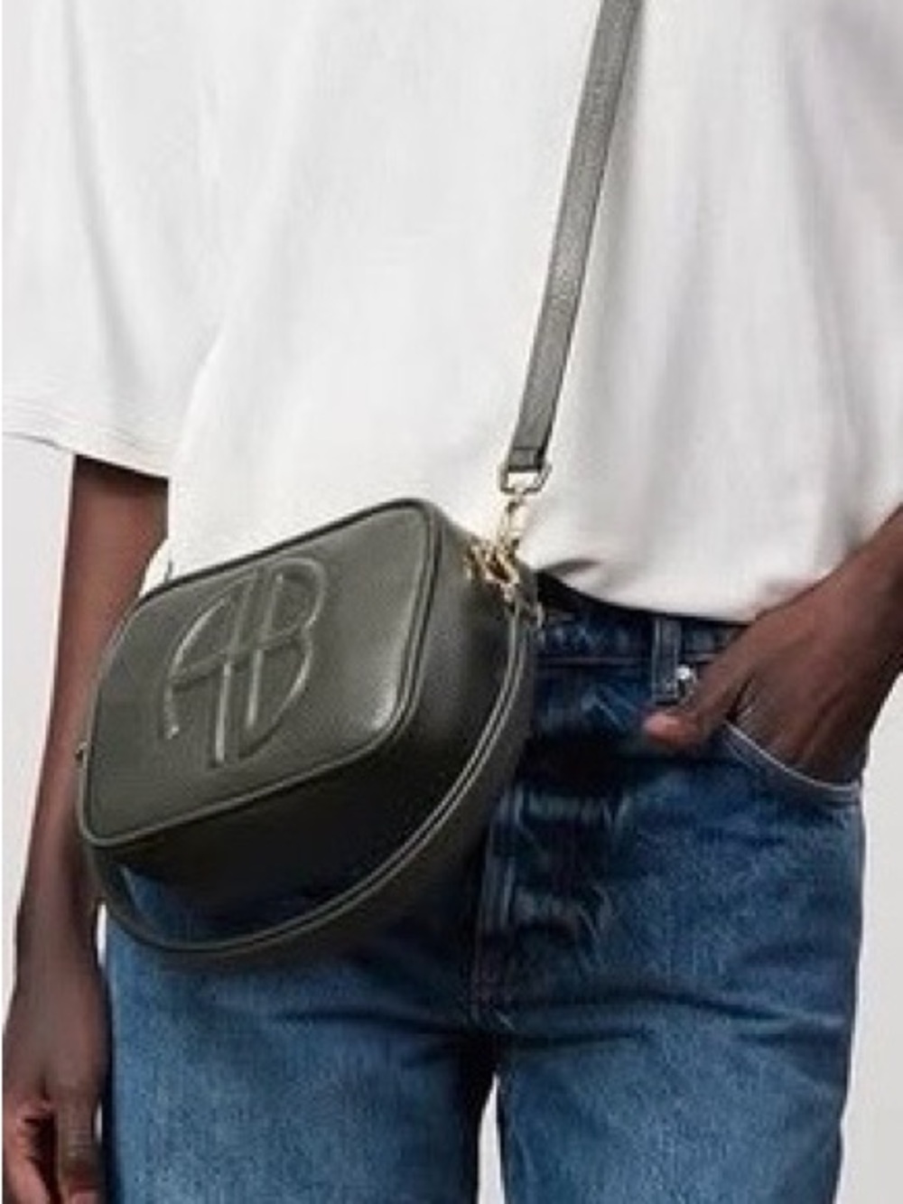 Anine Bing Pebble Grey Leather Lili Bag New with Tags